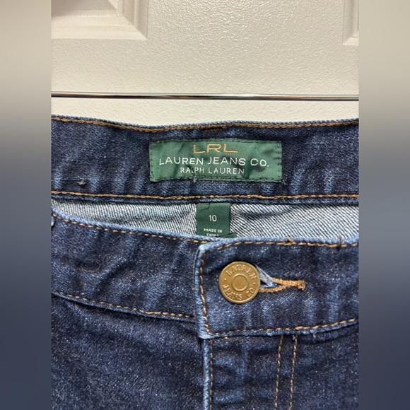 Lauren Ralph Lauren-LRL-Women's Dark Wash Slight Bootcut Blue Jeans Size 10‎ - Picture 3 of 8